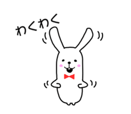 "not too cute" rabbit sticker. sticker #11905563