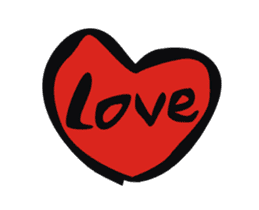 Lively boy-Mobile heart sticker #11906416