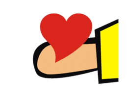 Lively boy-Mobile heart sticker #11906420