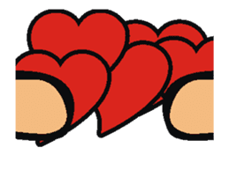 Lively boy-Mobile heart sticker #11906421