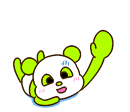 colorful panda message2 (english ver) sticker #11908565