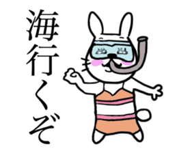 Kawawii Rabbit Summer sticker #11909460
