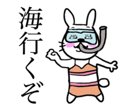 Kawawii Rabbit Summer sticker #11909460