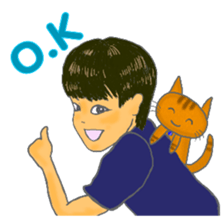 cat and girl part6 sticker #11910249