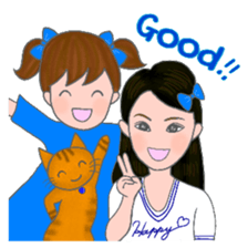 cat and girl part6 sticker #11910252