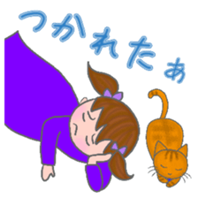 cat and girl part6 sticker #11910253