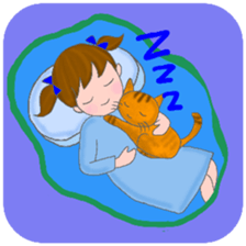 cat and girl part6 sticker #11910254