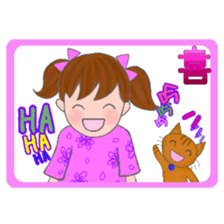 cat and girl part6 sticker #11910262