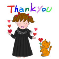 cat and girl part6 sticker #11910267