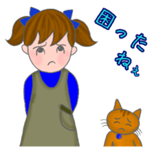 cat and girl part6 sticker #11910270