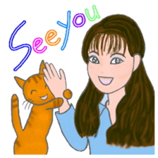 cat and girl part6 sticker #11910271