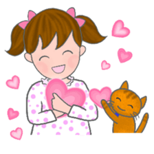 cat and girl part6 sticker #11910281