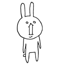 a rabbit laughts 3 sticker #11911272