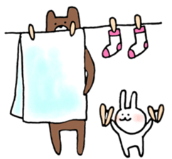 a rabbit laughts 3 sticker #11911279