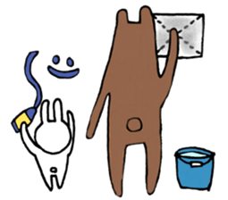 a rabbit laughts 3 sticker #11911280