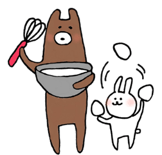 a rabbit laughts 3 sticker #11911281