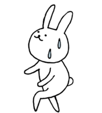 a rabbit laughts 3 sticker #11911283