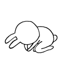 a rabbit laughts 3 sticker #11911285