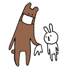 a rabbit laughts 3 sticker #11911286