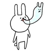 a rabbit laughts 3 sticker #11911287