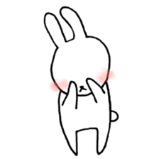 a rabbit laughts 3 sticker #11911296