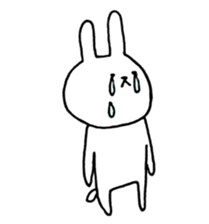 a rabbit laughts 3 sticker #11911302