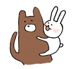 a rabbit laughts 3 sticker #11911305