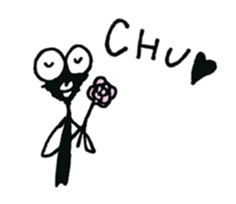 Gentle Worm by YUKA sticker #11914112