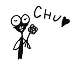 Gentle Worm by YUKA sticker #11914112