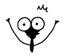 Gentle Worm by YUKA sticker #11914119