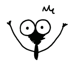 Gentle Worm by YUKA sticker #11914119