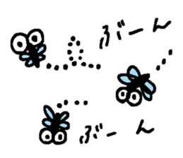 Gentle Worm by YUKA sticker #11914122