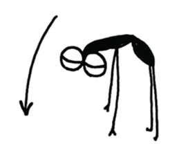 Gentle Worm by YUKA sticker #11914138