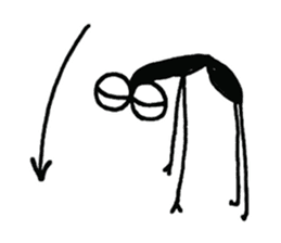 Gentle Worm by YUKA sticker #11914138