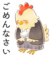 Many chickens in a yard sticker #11914619