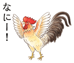 Many chickens in a yard sticker #11914630