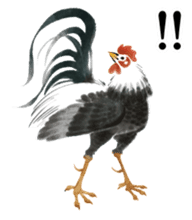 Many chickens in a yard sticker #11914635