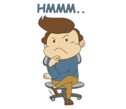 Working-dude sticker #11915808