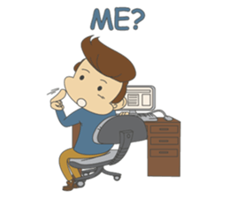 Working-dude sticker #11915813