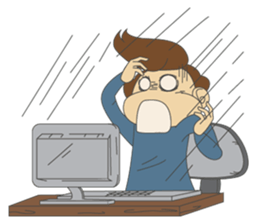 Working-dude sticker #11915822