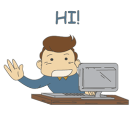 Working-dude sticker #11915835