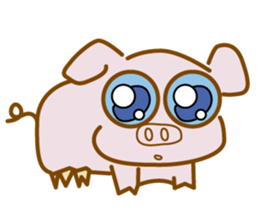 big eye animals sticker #11918884