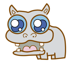 big eye animals sticker #11918887