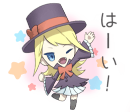 Girl & BlackCat sticker #11918959