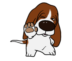 Basset hound 9(dog) sticker #11919704