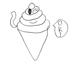 Fake soft cream chan sticker #11920951