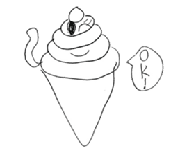 Fake soft cream chan sticker #11920951