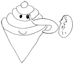 Fake soft cream chan sticker #11920952