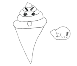 Fake soft cream chan sticker #11920954