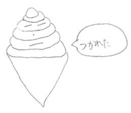 Fake soft cream chan sticker #11920966